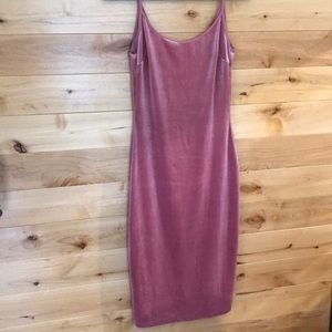 Express suede pink tank dress
